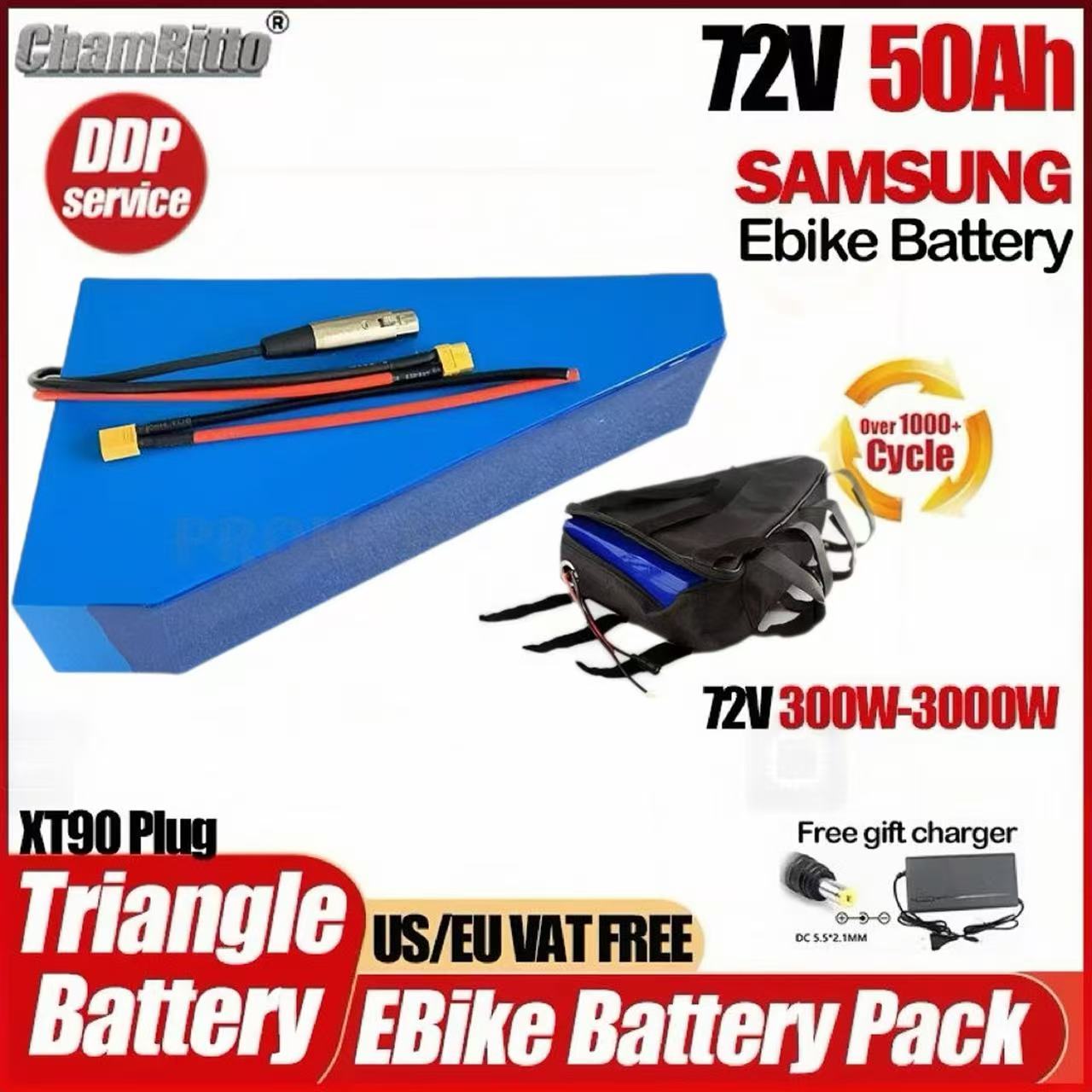 Ebike Conversion Kit 72V 3000W - 72V 3000W Elektrofahrrad Cham Rider 40Ah