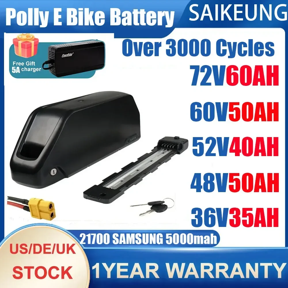 Electric Bicycle Battery 72V 30Ah - Elektrofahrrad-Akku Downtube Hailong Polly DP7 48V