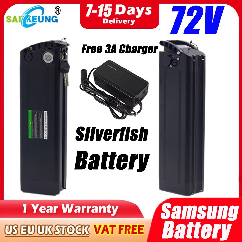 Electric Bicycle Battery 72V 30Ah - 72V SilverFish Akku Titanat-Rahmen E-Bike Fahrrad