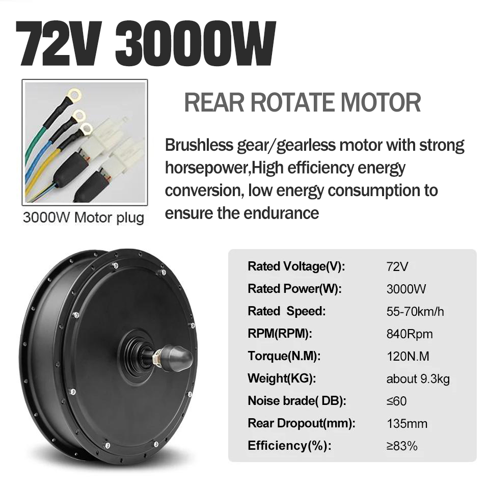 Ebike Conversion Kit 72V 3000W - 72V 3000W E-Bike Umrüstsatz MTX39 mit