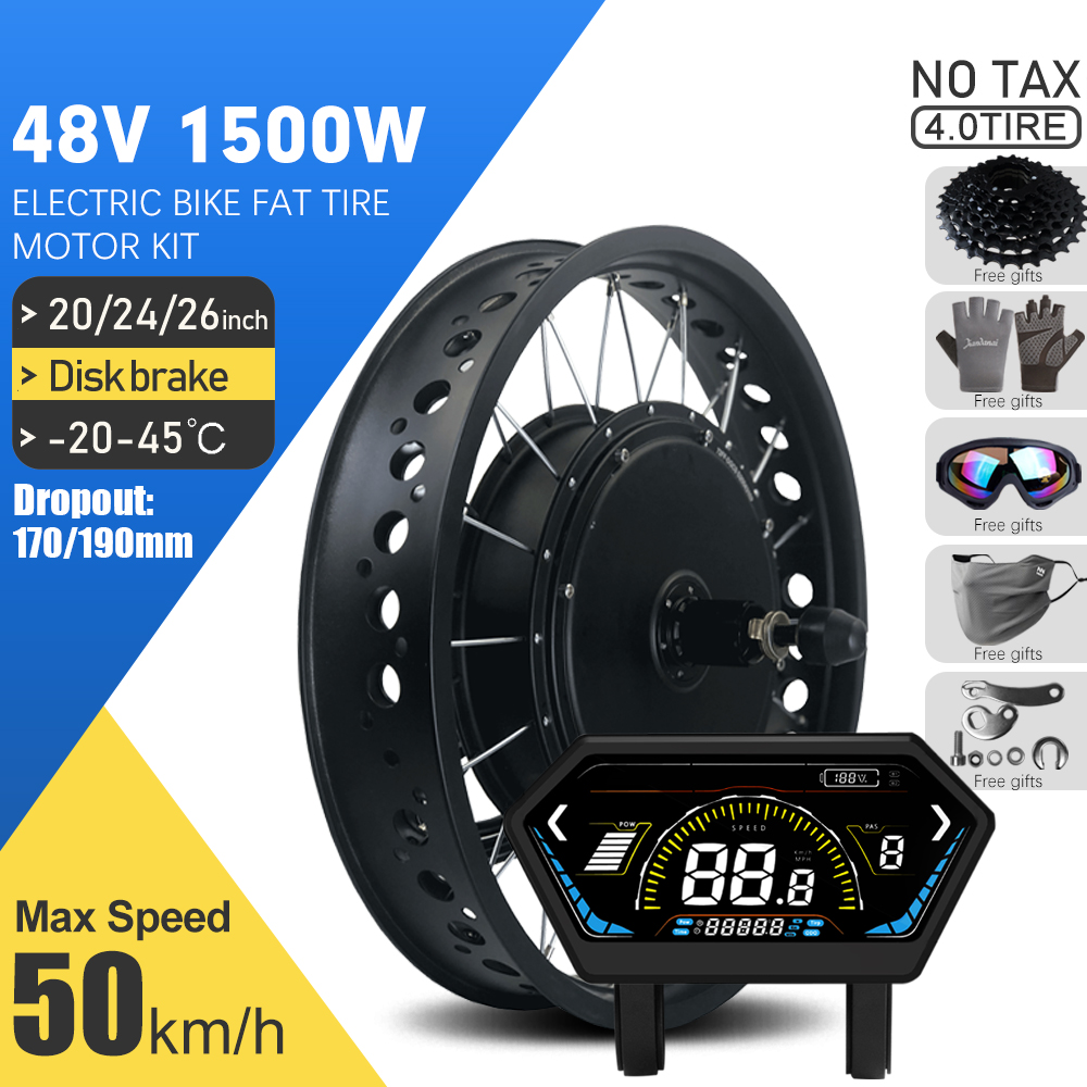 Elektrisches Fatbike-Kit 48V 1 – 72V 5000W Hub Motor Kit Bewertung und Preis